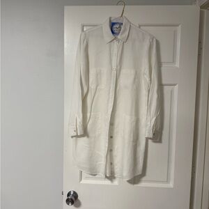 White Long Sleeve Dress with Streamlined Silhouette